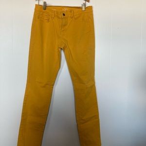 Loft modern skinny jeans, mustard yellow, size 27/4